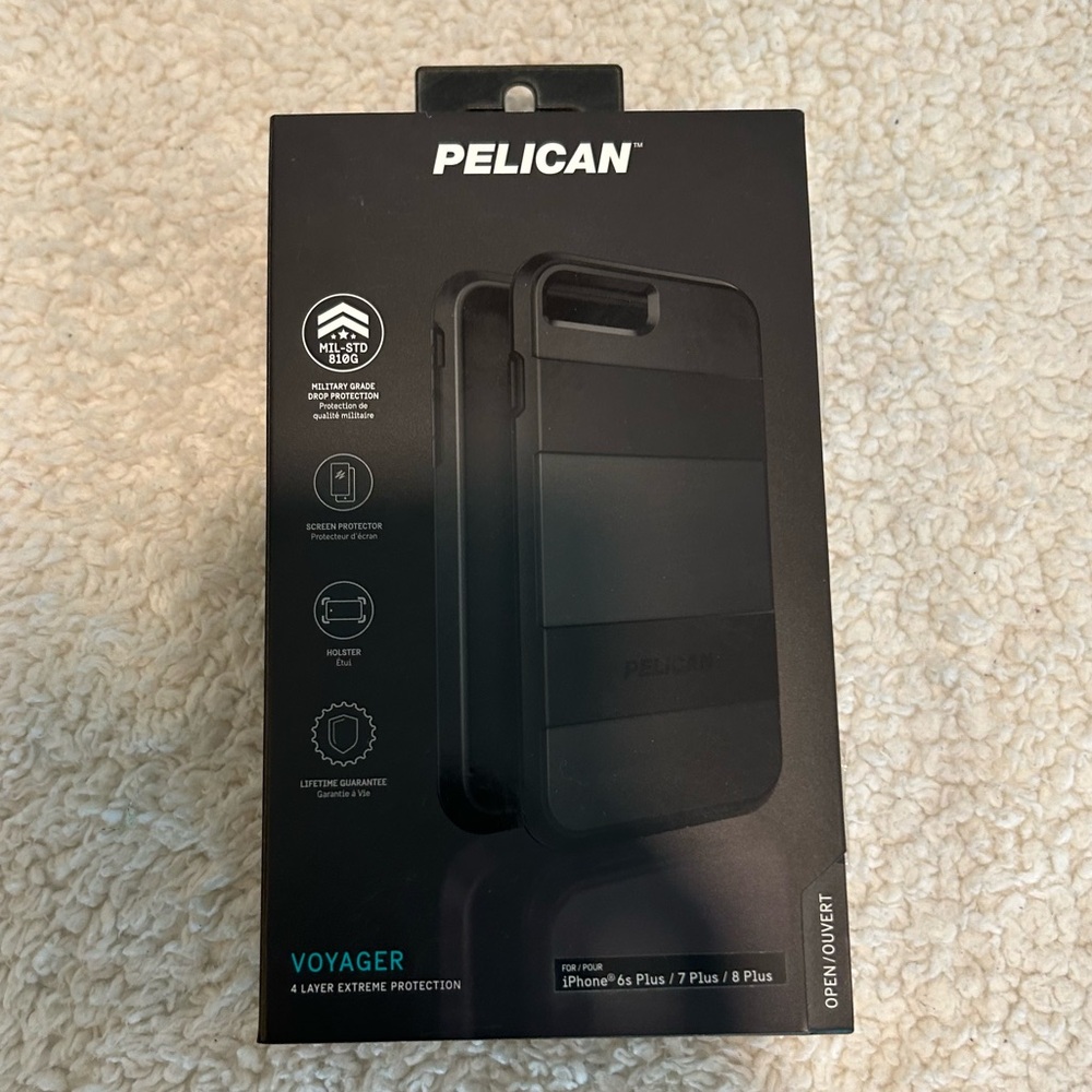 Pelican Voyager Black iPhone Case (for iPhone 6s Plus/7 Plus/8 Plus)